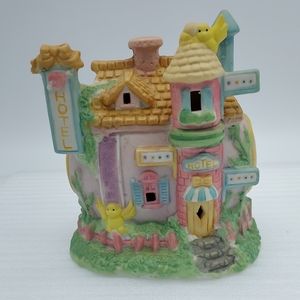 Easter Bunny Hotel House with Room for Mini Lights Too !!